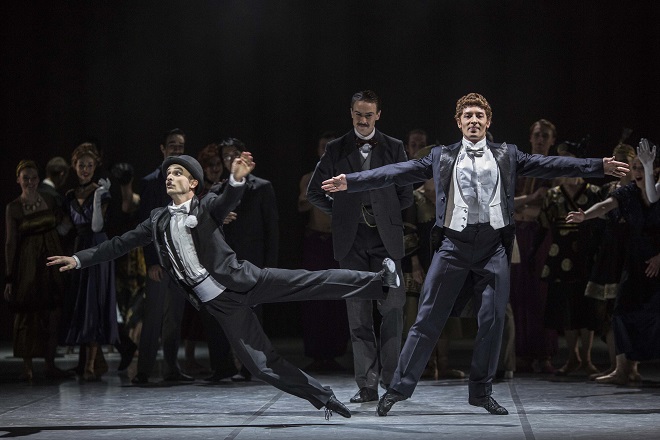 Andrade: Nižinskij - Boh tanca - Juraj Žilinčár (Chaplin), Artemyj Pyzhov (Nižinskij) - SND 2015 (foto Peter Brenkus)