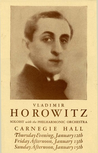 Vladimir Horowitz debutuje v Carnegie Hall (1928) (zdroj carnegiehall.org)