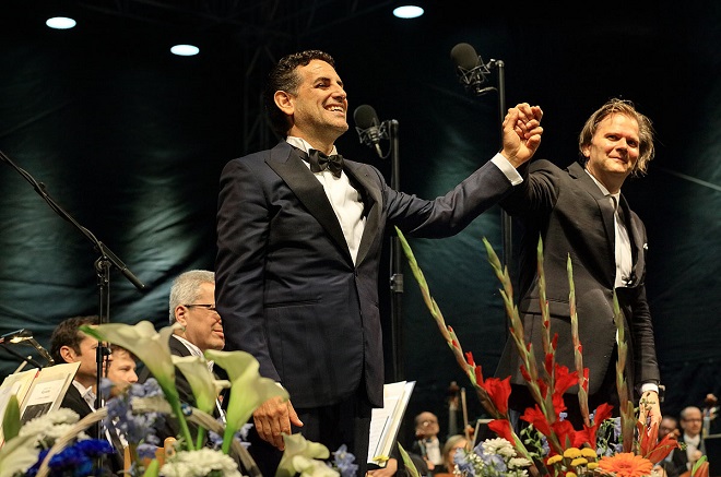 Juan Diego Flórez, dirigent Christopher Franklin - MHF Český Krumlov 2016 (foto Libor Sváček)