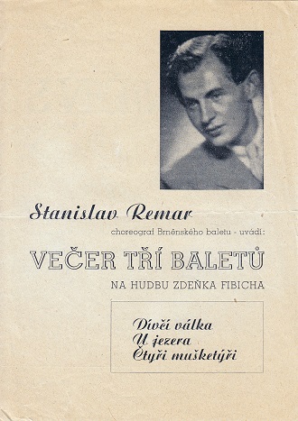 Titulní strana programu - Večer tří baletů - ND Brno 1946 (foto archiv ND Brno)