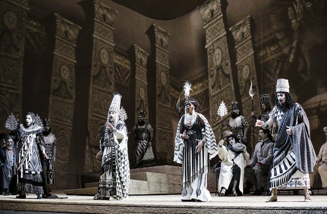Gioachino Rossini: Ciro in Babilonia - Ewa Podleś (Ciro), Antonino Siragusa (Baldassare), Pretty Yende (Amira), Oleg Tsybulko (Zambri) - Rossini Opera Festival 2016 (foto Studio Amati Bacciardi)