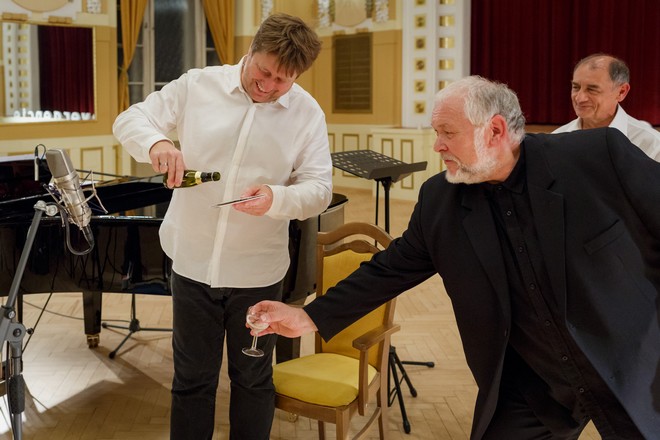 Konvergencie 2016 - Šostakovič 110 / Moc a samota - Jozef Lupták, Peter Mikuláš a Jevgenij Iršai - Moyzesova sieň Bratislava 2016 (foto Peter Drežík)