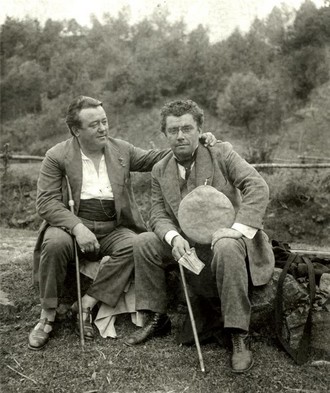 Karel Burian, Emil Burian - Šumava, 1912 (foto archiv ND Praha)