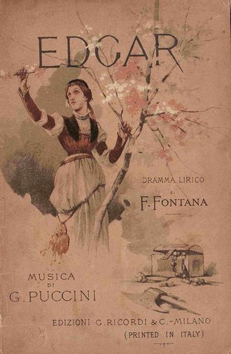 Giacomo Puccini: Edgar - první vydání partitury (zdroj cs.wikipedia.org)
