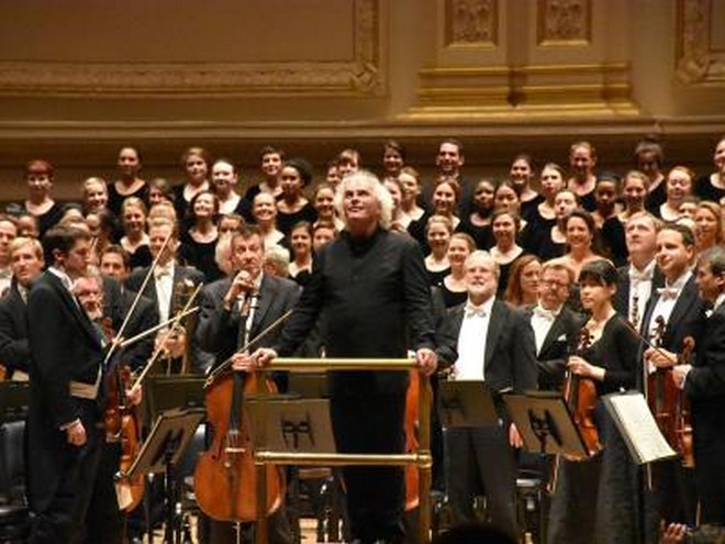 Berliner Philharmoniker a Simon Rattle v Carnegie Hall (foto Chris Melzer)