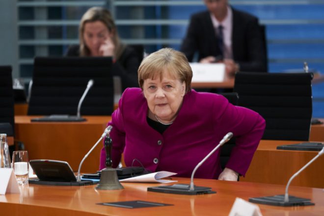 Německá kancléřka Angela Merkel (Photo by Henning Schacht - Pool/Getty Images)