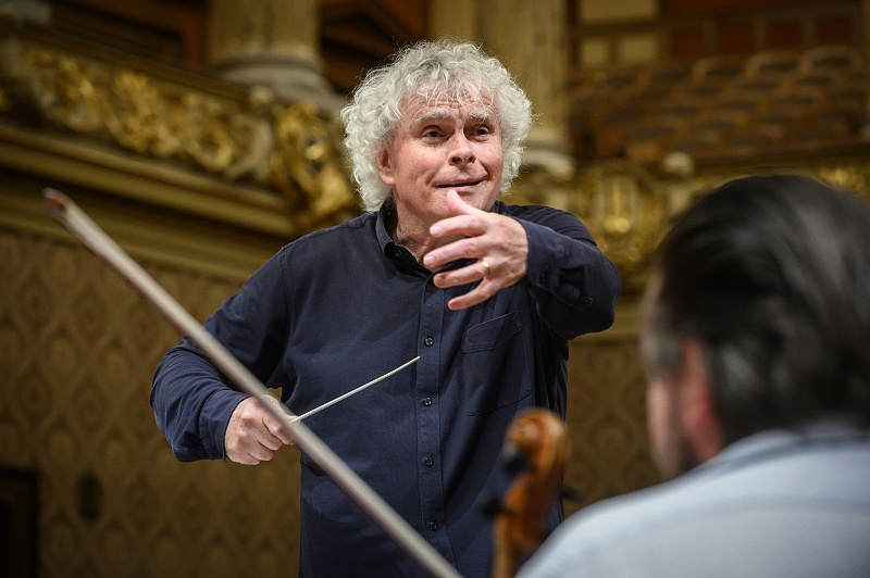 Sir Simon Rattle, Česká filharmonie, Česká studentská filharmonie 2020 (foto Petra Hajská)