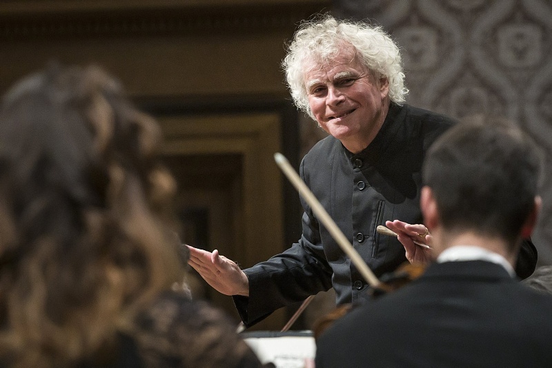 Magdalena Kožená, Sir Simon Rattle, Česká filharmonie, Česká studentská filharmonie 2020 (foto Petra Hajská)