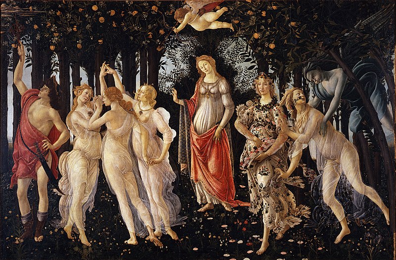 Sandro Botticelli: La Primavera (zdroj Wikimedia Commons)