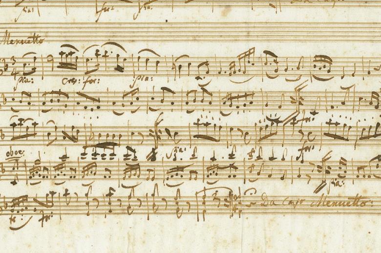 Rukopis W. A. Mozarta (foto J. A. Stargardt)