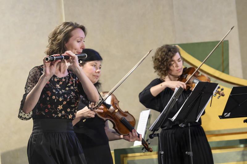 Barokní podvečery, Daphnis et Chloé, 28. června 2021: Collegium Marianum, Jana Semerádová, Lenka Torgersen, Małgorzata Malke (foto Petra Hajská)