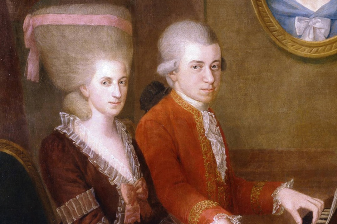 Maria Anna Mozart a Wolfgang Amadeus Mozart pravděpodobě kolem roku 1780 (autor Johann Nepomuk della Croce / Creative Commons / Public Domain)