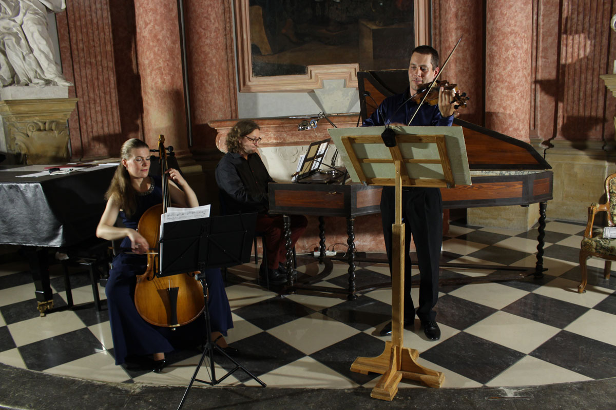 Festival Baroko 2021, 12. července 2021: Helena Matyášová, Filip Dvořák, Jiří Sycha (foto Tomáš Hanzlík)