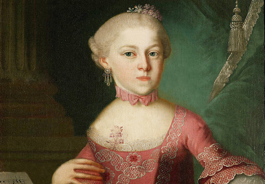 Maria Anna Mozart v roce 1763 (autor Pietro Antonio Lorenzoni / Creative Commons / Public Domain)