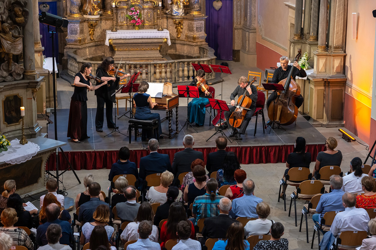 Klášterní hudební slavnosti, Šumperk, zahajovací koncert, 28. června 2021: Musica Florea (foto Jiří Kučera)