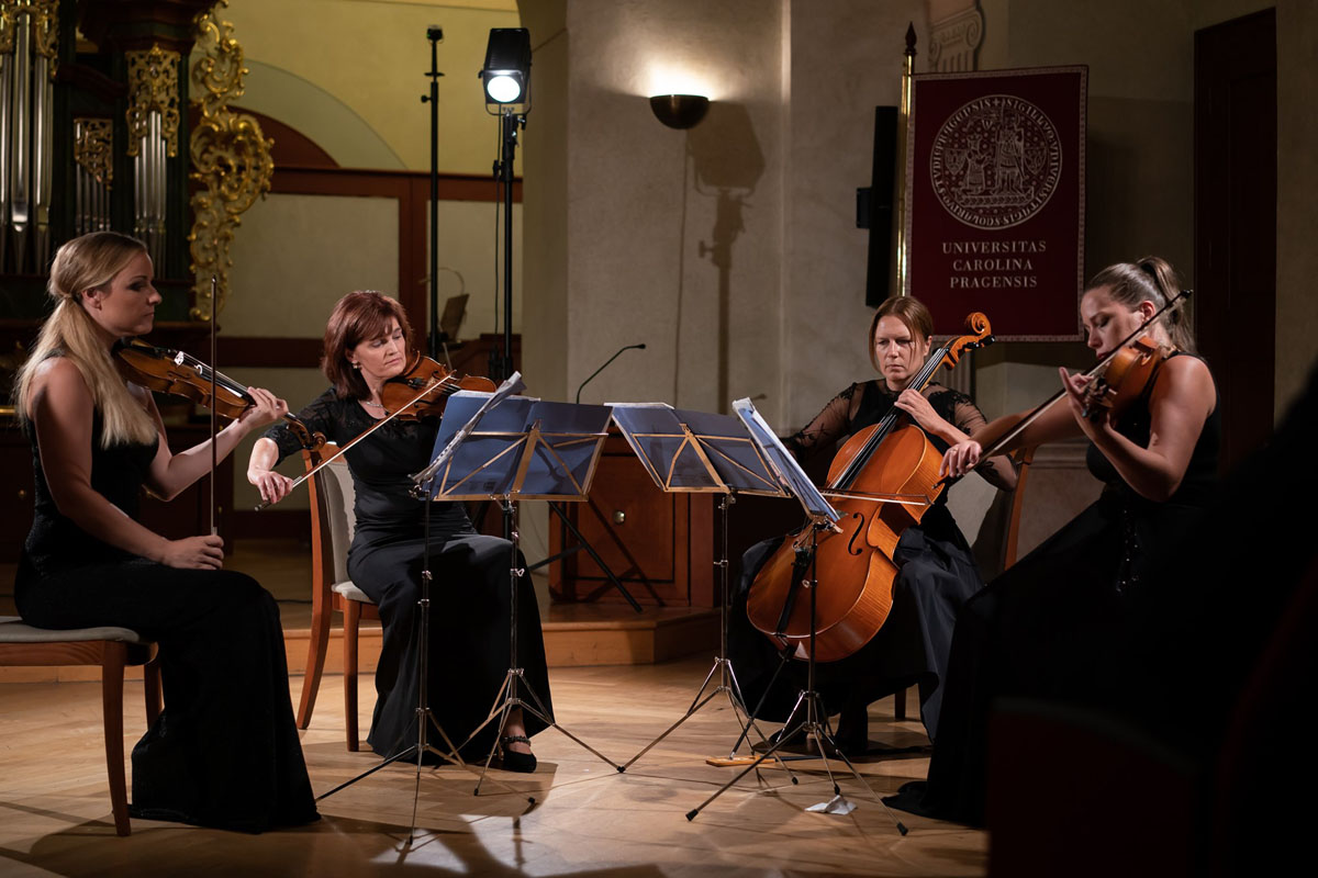 PKF – Prague Philharmonia: Kaprálová. Martinů, 6. září 2021: Kapralova Quartet (foto Milan Mosna)