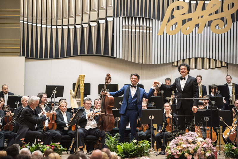 Bratislavské hudební slavnosti, 30. září 2021: Wiener Philharmoniker, Alain Altinoglu, Gautier Capuçon (foto Alexander Trizuljak)