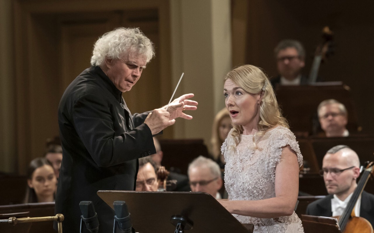 Sir Simon Rattle, Magdalena Kožená (zdroj JAMU, foto Petra Hajská)