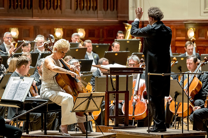 Symfonický orchestr hlavního města Prahy FOK: Pinchas Zukerman, 2. března 2022 – Amanda Forsyth a Tomáš Brauner (foto Petr Dyrc)