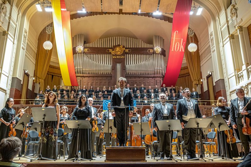 Antonín Dvořák: Stabat mater – Marie Fajtová, Jana Sýkorová, Łukasz Borowicz, Ľudovít Ludha , Martin Bárta, Symfonický orchestr hl. m. Prahy FOK, Kühnův smíšený sbor, 13. dubna 2022 (foto Petr Dyrc)
