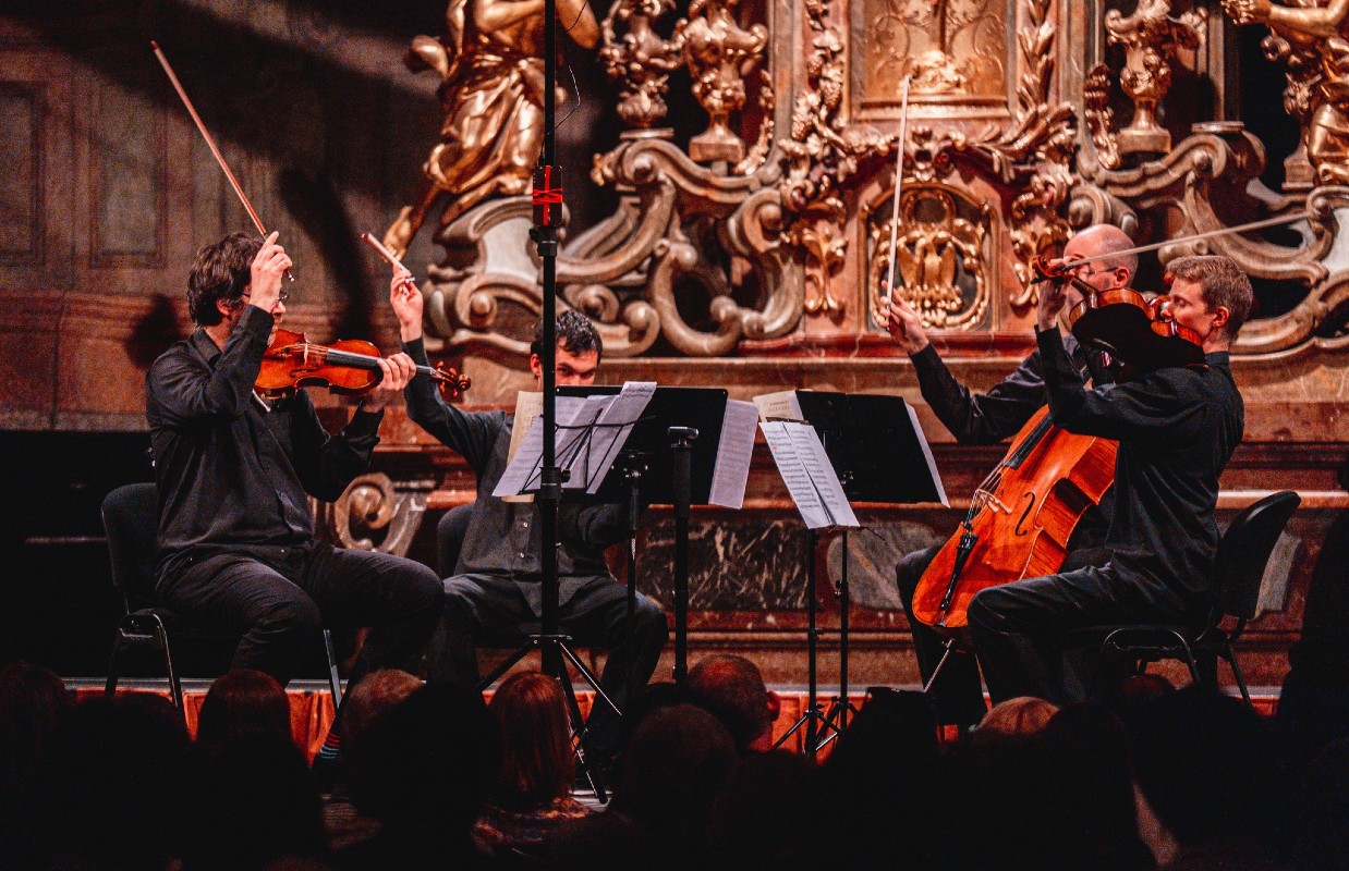 Sedláčkovo kvarteto 10. května 2022 (zdroj Symfonický orchestr hl. m. Prahy FOK, foto Martin Bambušek)