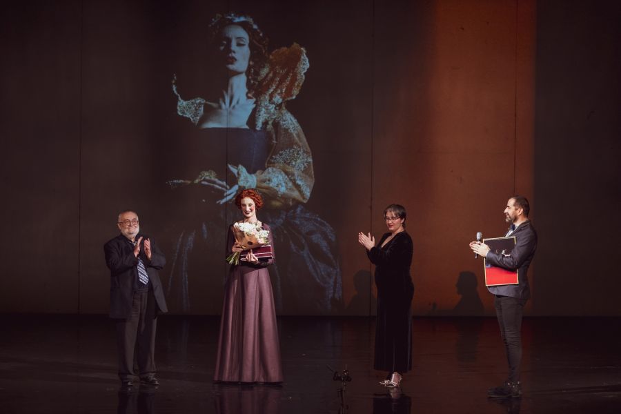 Gaetano Donizetti: Rober Deveruex – předání ceny Libuška, Eva Bodorová (foto Joseph Marčinský)