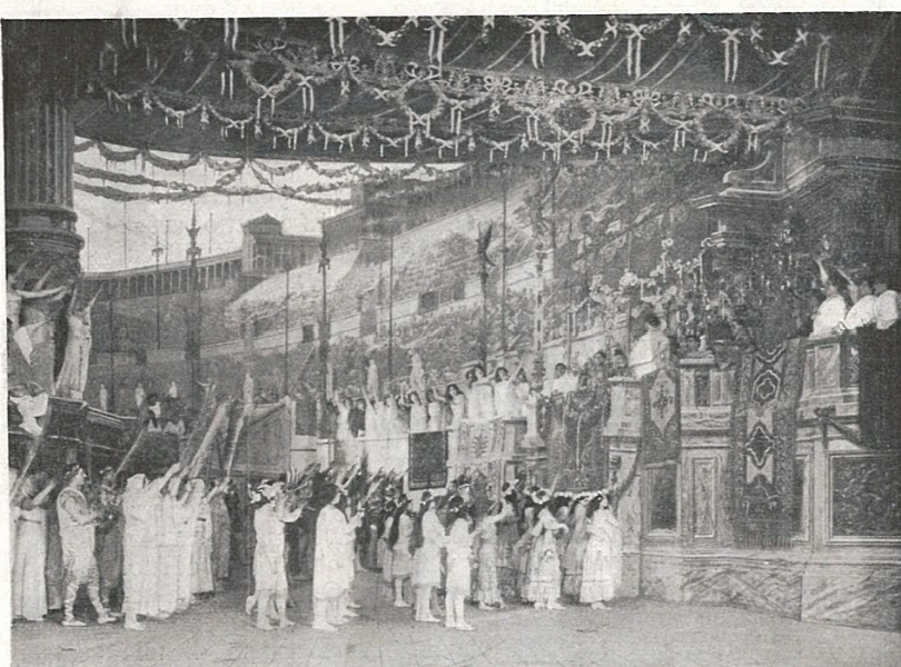 Propagační fotografie k provedení opery Quo vadis Jeana Nouguèse v Praze v roce 1910 (zdroj David Chaloupka)