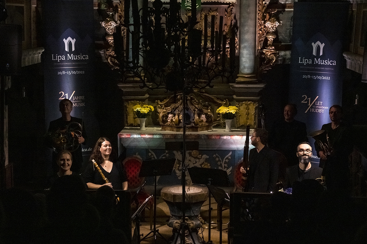 Lípa Musica, Mozart pod hvězdami, 27. srpna 2022: Harmoniemusik Sesto (foto Jasmína Živcová)