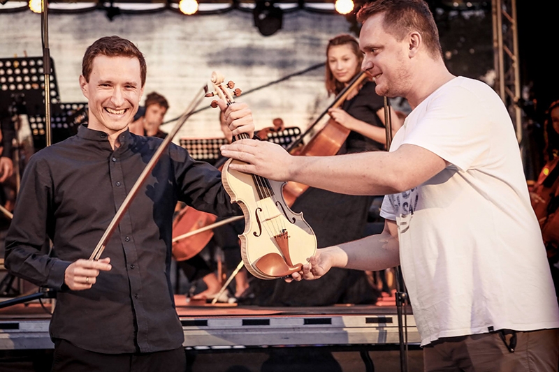 Gala koncert Festivalu Otakara Ševčíka,13. srpna 2022 – Josef Špaček a Václav Pikrt (zdroj Ševčíkova Akademie)