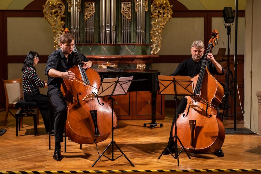 Paganini. Bottesini – Marie Wiesnerová, Adam Honzírek, Pavel Klečka, 5. prosince 2022 (foto Milan Mošna)