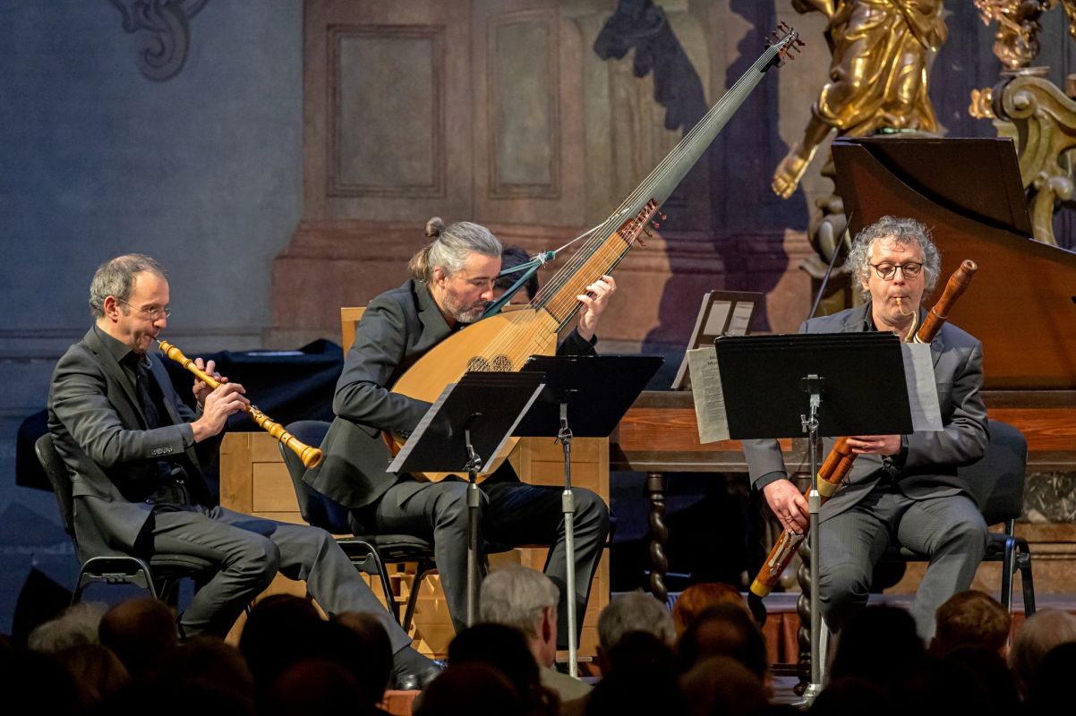 Jan Dismas Zelenka Triové sonáty – Giovanni de Angeli, Jan Krejča, Sergio Azzolini, 28. února 2023 (foto Petr Dyrc)