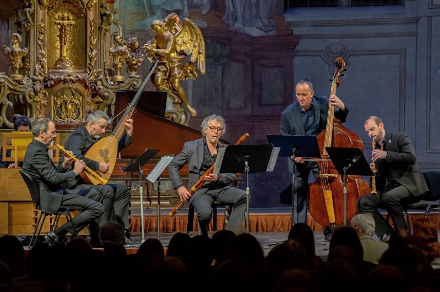 Jan Dismas Zelenka: Triové sonáty – Giovanni de Angeli, Jan Krejča, Sergio Azzolini, Lukáš Verner, Georg Fritz, 28. února 2023 (foto Petr Dyrc)