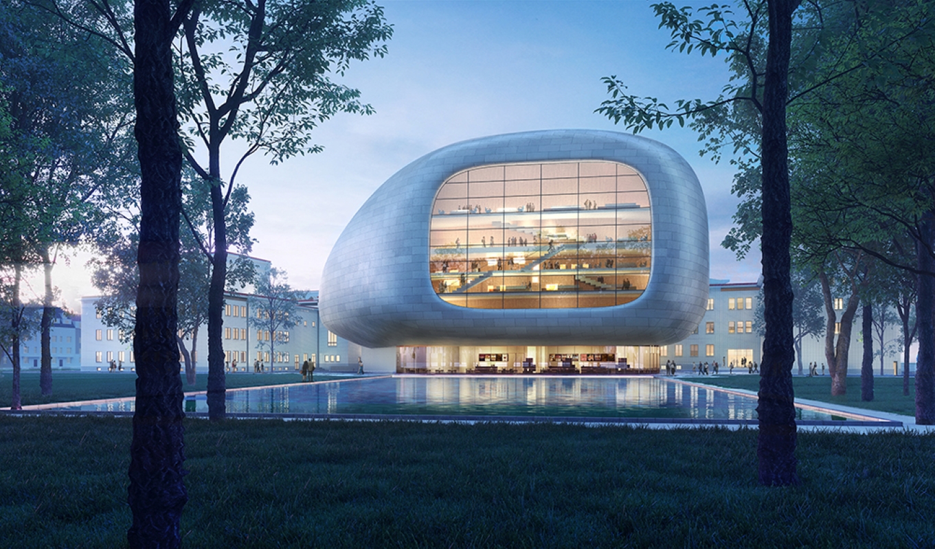 Vizualizace nové koncertní síně v Ostravě (foto Studio Steven Holl Architects plus Architecture Acts)