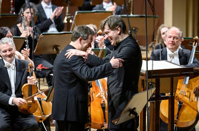 Pražské jaro: Essener Philharmoniker, 19. května 2023 – Frank Peter Zimmermann a Tomáš Netopil (foto Petra Hajská)