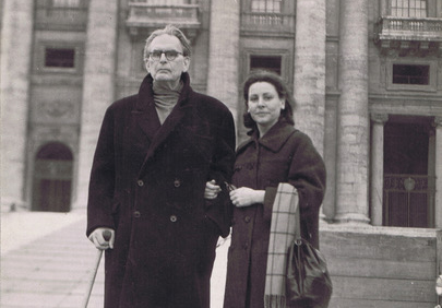 Otto Klemperer a Lotte Klemperer ve Vatikánu v roce 1954 (zdroj Stichting Otto Klemperer Film Foundation)