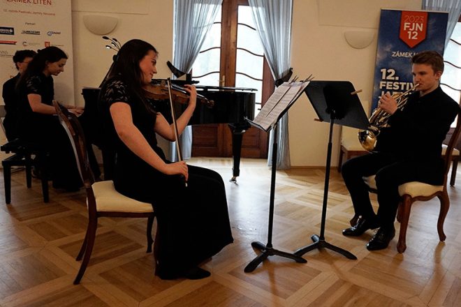 Liteňské hornové dny – Kamila Kolářová, Tereza Petrová, Jan Vobořil jun. (zdroj Festival Jarmily Novotné)