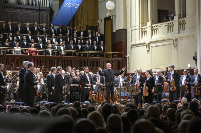 Pražské jaro: Beethovenova Devátá, 1. června 2023 – Christoph Eschenbach, Česká filharmonie a Pražský filharmonický sbor (foto Petra Hajská)