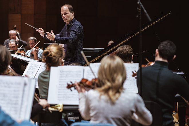 Natáčení CD Ernő Dohnányi: Piano Concertos Nos. 1 & 2 – Státní filharmonie Košice a Zbyněk Müller (foto Jaroslav Ľaš)