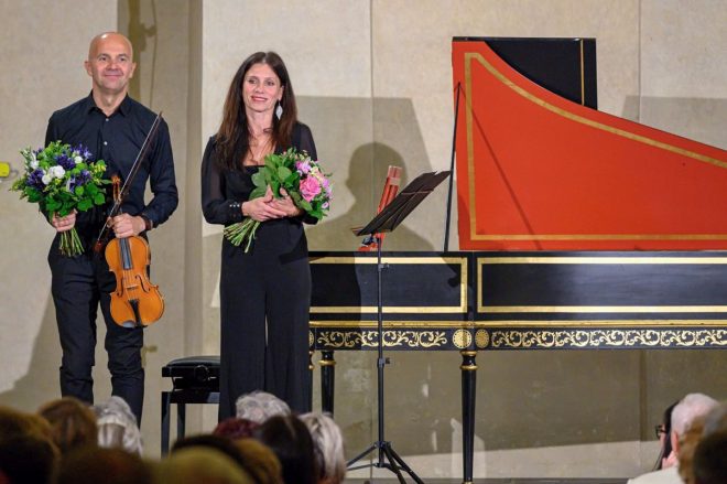 Letní slavnosti staré hudby: Concerto d´Apollo – Alessandro Tampieri, Valeria Montanari (foto Petr Dyrc)