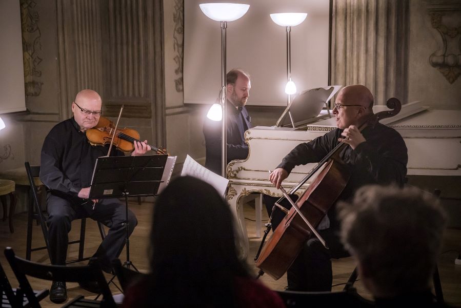 Melodramfest 2023: Petr Maceček, Pavel Voráček , Bledar Zajmi, 12. listopadu 2023 (foto Martin Myslivec)