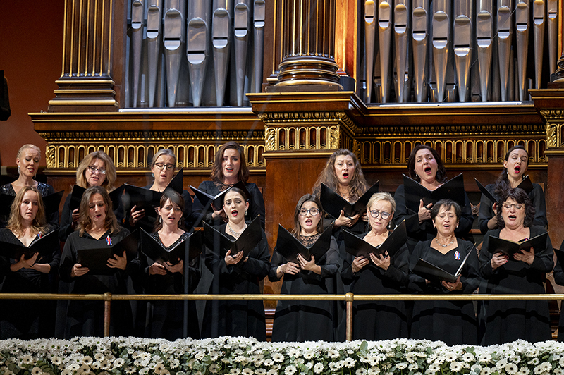 Česká filharmonie • Koncert pro svobodu a demokracii, 16. listopadu 2023, Rudolfinum – Pražský filharmonický sbor (foto Petr Kadlec)