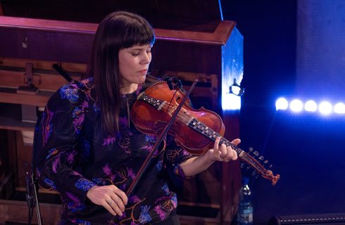 Festival Music is: Benedicte Maurseth, Sigbjørn Apeland, PMP Ensemble, 9. listopadu 2023, Divadlo X10 (foto Lukáš Mohorko)