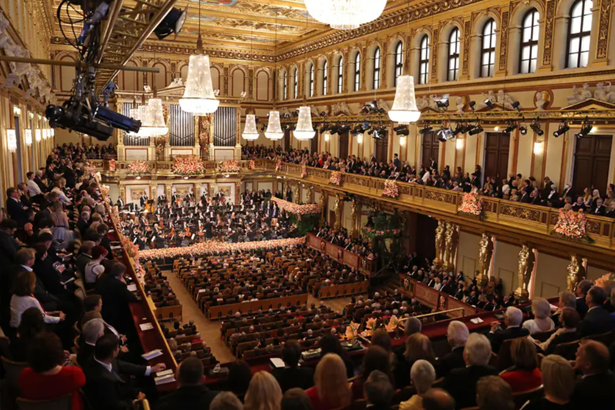 Novoroční koncert Vídeňských filharmoniků 2023 (zdroj Wiener Philharmoniker, foto Dieter Nagl)
