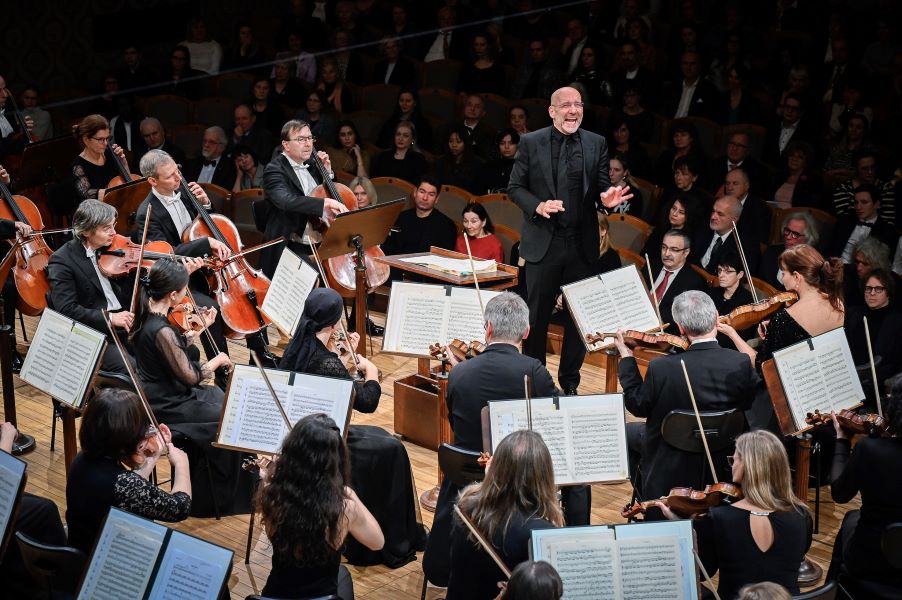 PKF a Lucienne Renaudin Vary: Krejčí, Hummel, Veit, Mendelssohn-Bartholdy – Emmanuel Villaume, PKF — Prague Philharmonia, 3. prosince 2023, Rudolfinum (zdroj PKF — Prague Philharmonia, foto Ivan Malý)