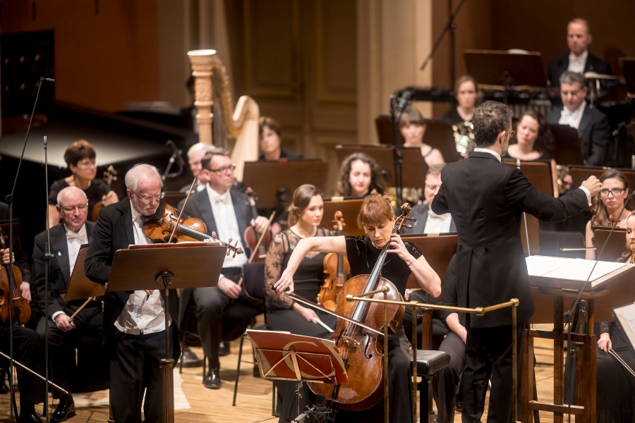 Gidon Kremer & Philip Glass: Gidon Kremer, Giedrė Dirvanauskaitė, Omer Meir Wellber, Symfonický orchestr Českého rozhlasu (zdroj Symfonický orchestr Českého rozhlasu, foto Vojtěch Brtnický)