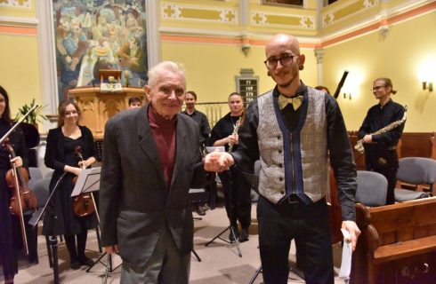 Dny soudobé hudby 2023: Karel Pexidr, Václav Benjamin Špíral, Zelí-Potkan Orchestra, 22. listopadu 2023, sál ČCE v Korunní ulici v Praze (zdroj Dny soudobé hudby)