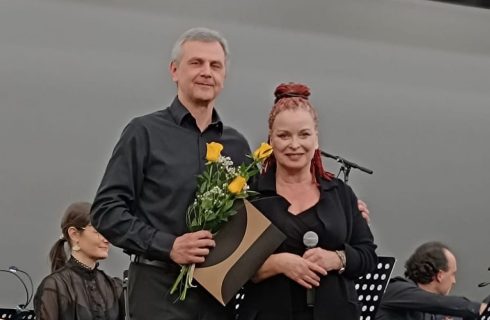 Pavel Šnajdr, Lenka Dohnalová, předání Ceny České hudební rady 26. února 2024 (zdroj Brno Contemporary Orchestra)