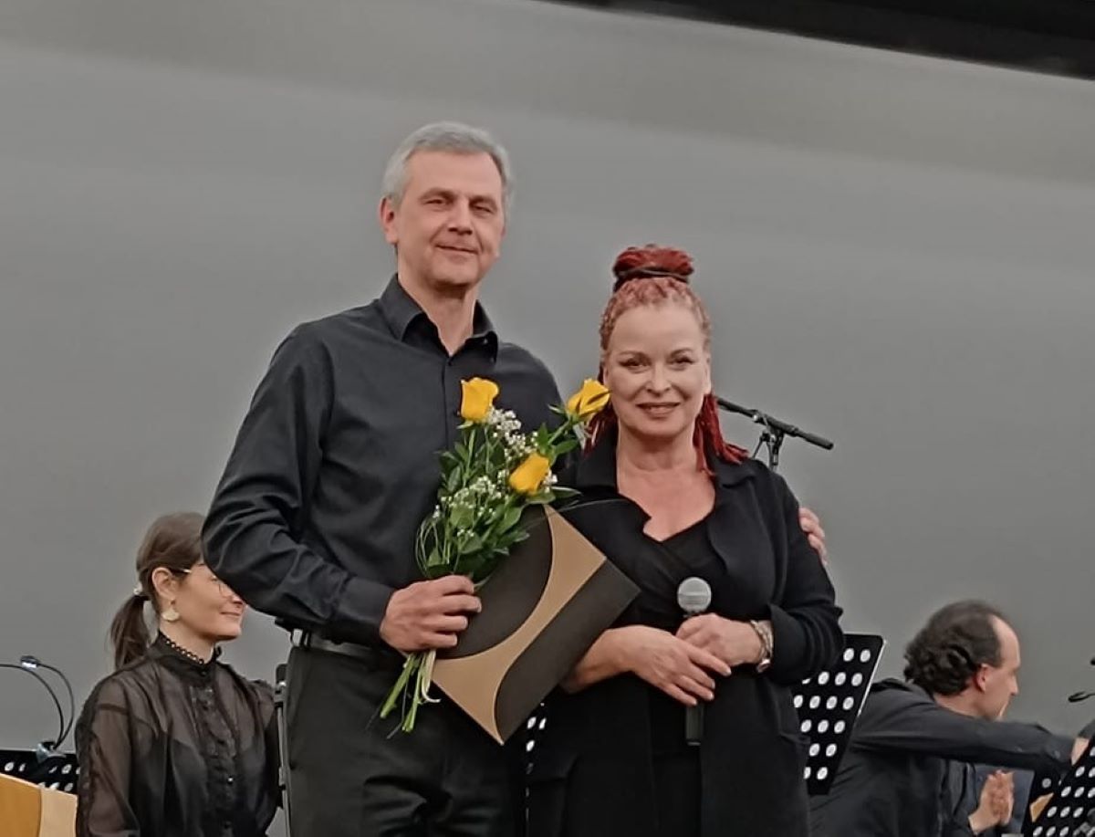 Pavel Šnajdr, Lenka Dohnalová, předání Ceny České hudební rady 26. února 2024 (zdroj Brno Contemporary Orchestra)