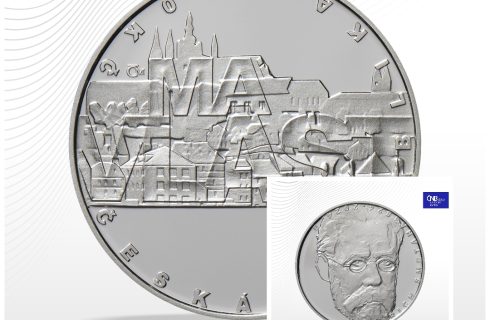 Stříbrná mince vydaná k výročí narození Bedřicha Smetany (zdroj Česká národní banka)