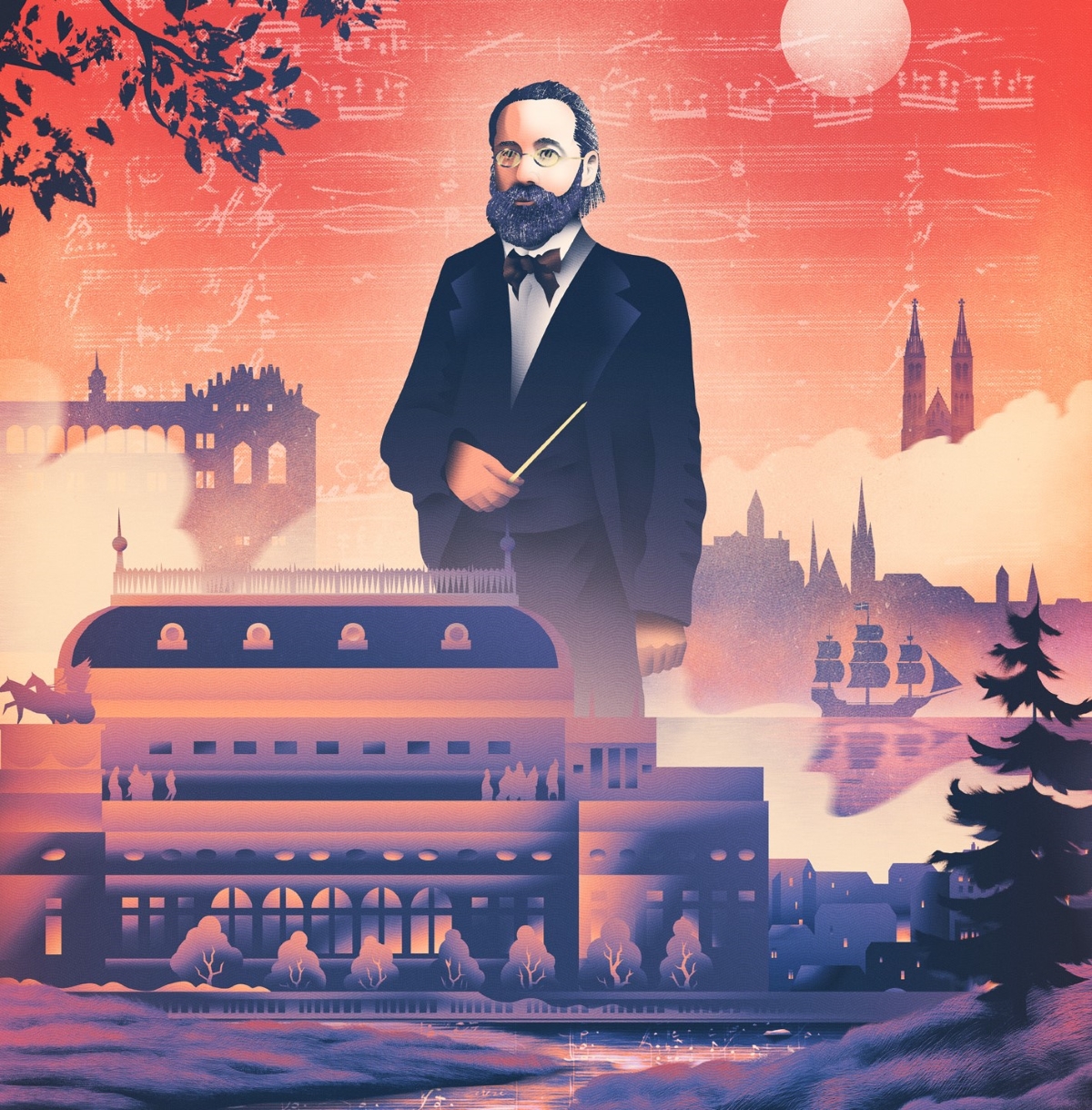 Bedřich Smetana, autorský plakát studia Tomski&Polanski (zdroj Česká centra)